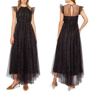 MELLODAY Black Floral Maxi Dress